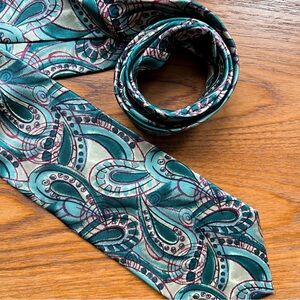 Christian Dior green 100%‎ silk men’s neck tie